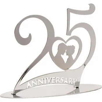 Party dekorace Dortisimo Dekora nejedlá dekorace kovová stříbrná 25th Anniversary