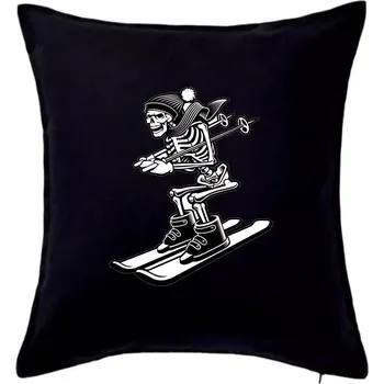 Polštář Ski kostra - Polštář 50x50 - 50x50 - Pouze potah ( Černá )