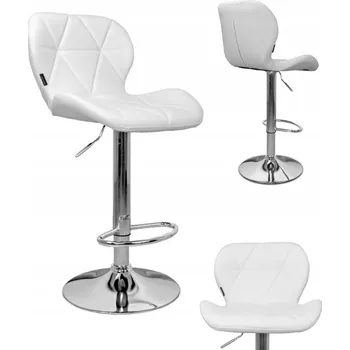 Barová židle Barová Židle nastavitelná Sevilla bílá Eco