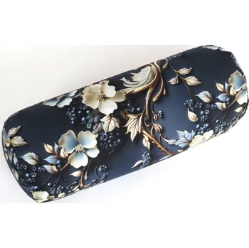 Povlečení Povlak na váleček 40 cm - balvna - květy na tmavě modré
