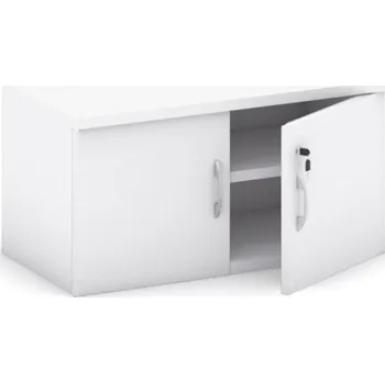 Kancelářská sestava Nástavba 2-dveřová MIRELLI, 800 x 400 x 400 mm, bílá