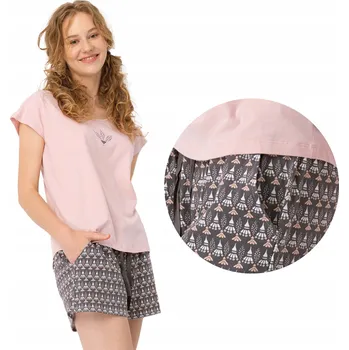 Dámské pyžamo Key dámské pyžamo bavlna béžové barvy, velikost L