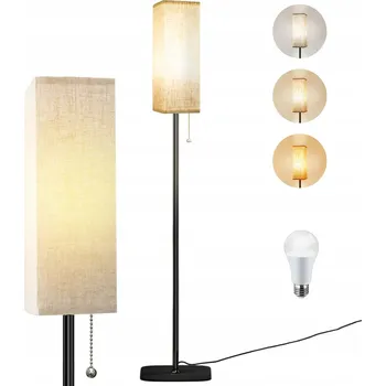Stojací lampa STOJACÍ LAMPA MODERNÍ LED PODLAHOVÁ SVÍTIDLA SE ŽÁROVKOU E27 3 BARVY 172CM