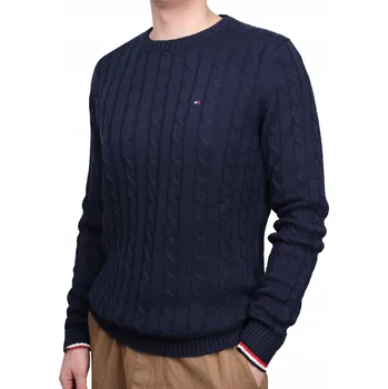 Dámské spodní prádlo Tommy Jeans svetr modrý kulatý, velikost S