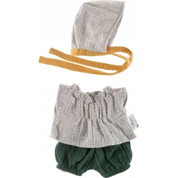 Doplněk pro panenku Olimi sada s čepičkou pro panenku 21 cm šedo-zelená