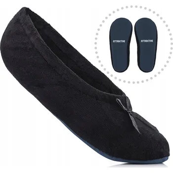 Dámské baleríny Černé domácí baleríny s protiskluzovou podrážkou. Lehké a pohodlné. vel 37