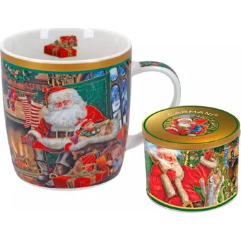 Hrnek Carmani Veselé Vánoce, porcelánový, 420 ml