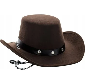 Klobouk Kovbojský klobouk hnědý / 1 kus