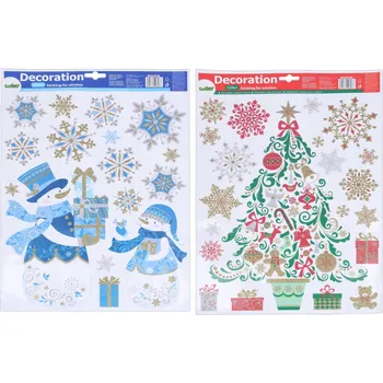 Vánoční dekorace Vánoční Okenní Dekorace 41x29 cm - Dva Druhy