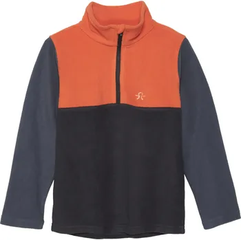 Pánská mikina Dětská lyžařská flísová mikina COLOR KIDS-Fleece Pulli - Colorblock, orange Oranžová 128