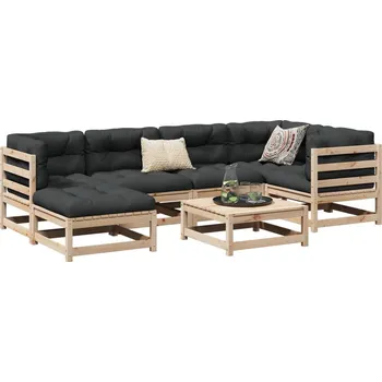 Zahradní sestava zahrada-XL 7dílná zahradní sedací souprava masivní borové dřevo 3299530