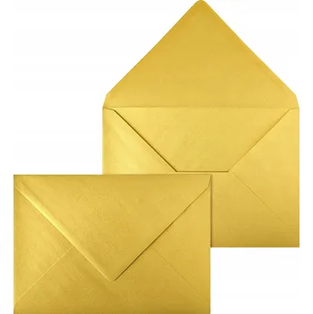 Obálka Dekorativní obálky Netuno C5 zlaté 2 5 kusů