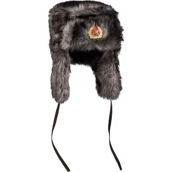 Pokrývka hlavy MIL-TEC Beranice s kožíškem "SHAPKA" ČERNOŠEDÁ ČERNÁ - BLACK 59-60
