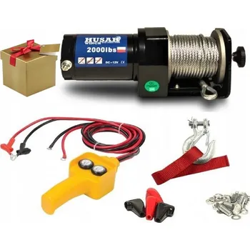 Naviják Husar Winch BST Y 2000 LBS s ocelovým lanem