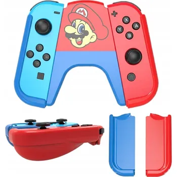 Gamepad MODRO-ČERVENÝ DRŽÁK OVLADAČE PAD GRIP PRO 2x JOY-CON PRO NINTENDO SWITCH