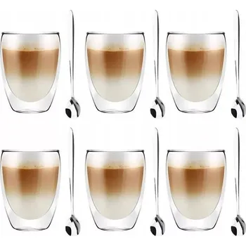 Sklenice Malachitové Sklenice na kávu 250 ml 6 ks