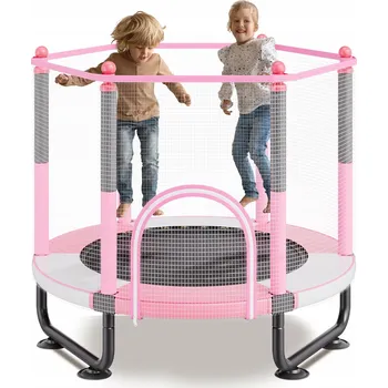 Trampolína VEVOR Růžová Trampolína Kulatý pro Děti s Ochrannou Sítí 152 CM