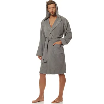 Pánský župan Krátký pánský župan L&L grafitová FROTTE XL 0