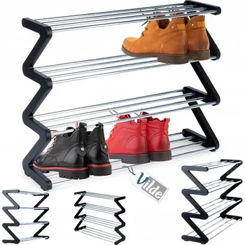 Botník Botník Vilde 61,5 x 50 x 19 cm černá, stříbrná