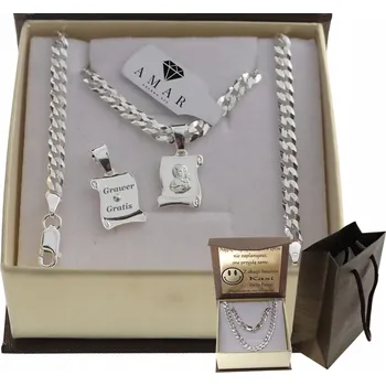 Řetízek PÁNSKÝ ŘETÍZEK Z CELÉHO PANCR S RYZOST 925 + GRAVÍROVÁNÍ DÁREK