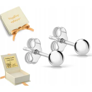 Náušnice STŘÍBRNÉ NÁUŠNICE KULIČKY 4 MM HELIX 925