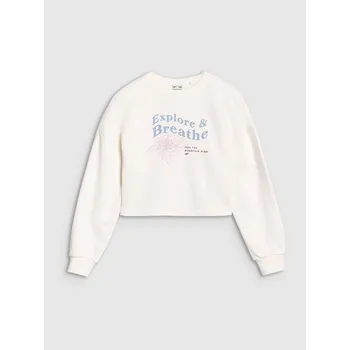 Chlapecká mikina Dětská mikina 4F polyester bílá, velikost 152