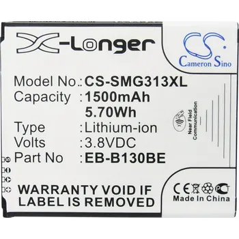 Baterie pro mobilní telefon Baterie Cameron Sino CS-SMG313XL za Samsung EB-B130BE - neoriginální