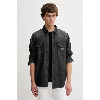 Pánská móda Džínová košile Guess Jeans M5BH56.D5M92 šedá 90X, vel. L