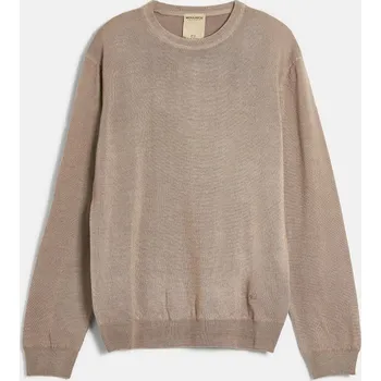 Pánský svetr SVETR WOOLRICH GD KNITTED CREWNECK FEATHER BEIGE