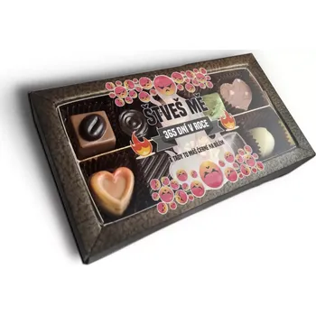 Bonboniéra Sablio Pralinky Štveš mě 365 dní v roce - 10 ks pralinek