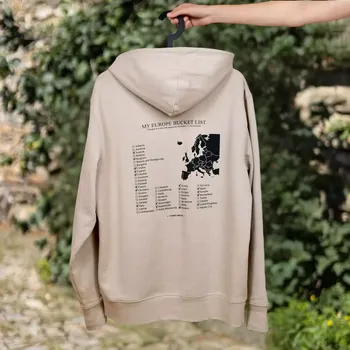 Pánská mikina Europe - cestovatelská mikina odškrtávací - Béžová , XL