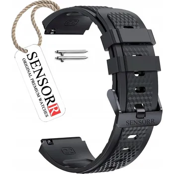 Chytré hodinky UNIVERZÁLNÍ ŘEMÍNEK PRO CHYTRÉ HODINKY (SMARTWATCH) 22MM, SILIKONOVÝ, ČERNÝ + TELESKOPY