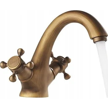 Vodovodní baterie Stojánková umyvadlová baterie Aqua-Tek RETRO zlatá