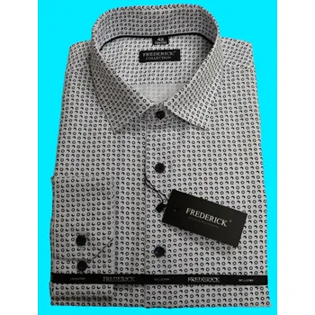 Pánská košile Pánská košile s dlouhým rukávem - střih SLIM - vzor F922 s prodlouženou délkou rukávu na výšku 188/194 cm - 39