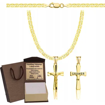 Řetízek GUCCI ŘETÍZEK ŘETÍZEK S KŘÍŽKEM RYZOST 925 S CELÝM ŘETÍZKEM + GRAVÍROVÁNÍ DÁREK