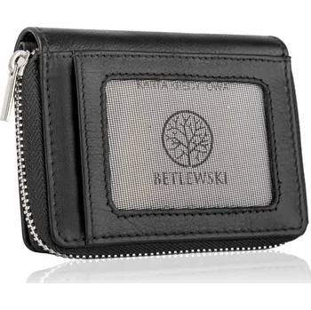 Peněženka Betlewski dámská peněženka z pravé kůže černá