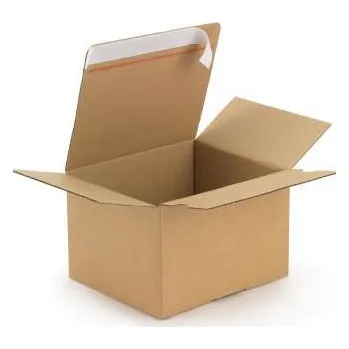 Archivační box Klopová krabice Raja - 3vrstvá, 160 x 130 x 70 mm, automatické dno, samolepicí proužek, hnědá, 1 ks