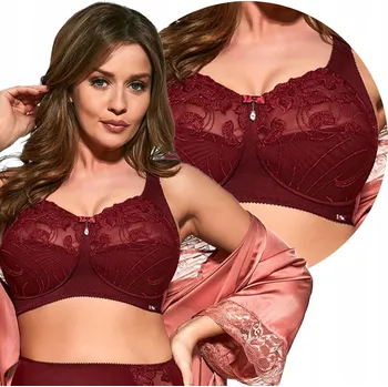 Podprsenka Nádherná měkká podprsenka bez kostic VIKI 584 VIOLA bordó 80E