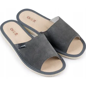 Dámská obuv Dámské kožené semišové Pantofle Domácí pantofle NOWO 37