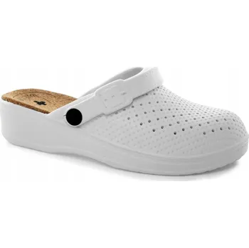 Dámské žabky Dámské potahované zdravotní Nazouváky do práce, EVA pěna, bílé 37