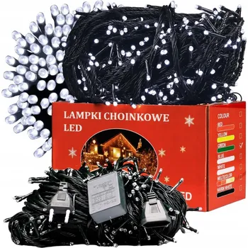 Vánoční dekorace VÁNOČNÍ OSVĚTLENÍ NA STROMEČEK VÁNOČNÍ 200 LED ZIMNY BÍLÉ ZEW WEW NA VÁNOČNÍ STROMEČEK 8v1