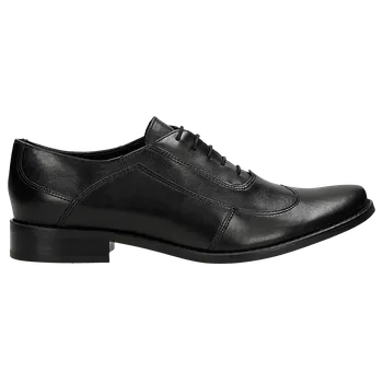 Dámské polobotky Černé Šněrovací Dámské Polobotky Z Lícové Kůže Wojas DC084251 36