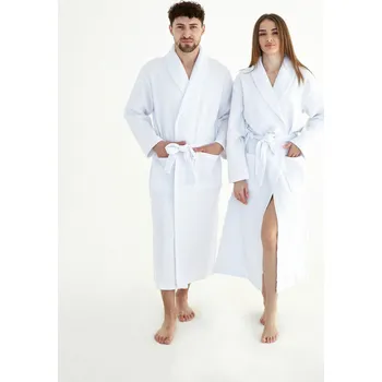 Dámské oblečení Župan IDEAL Unisex Vaflový 100% Bavlna Lehký Rychleschnoucí 3XL