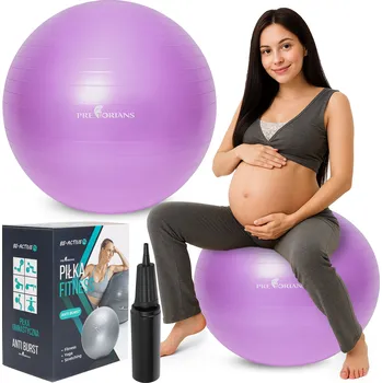 Gymnastický míč Gymnastický míč Pretorians fialový 65 cm se systémem anti-burst