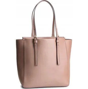 Kabelka Calvin Klein kabelka z eko kůže béžová