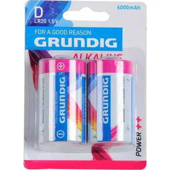 Článková baterie Alkalická baterie Grundig D (R20) 2 ks
