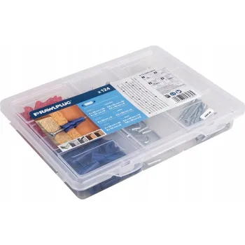 Vrták RAWLPLUG UNIVERZÁLNÍ HRDLOVÉ HMOŽDINKY UNO 6x28MM A 8x32MM VRUTY HÁKY 124KS