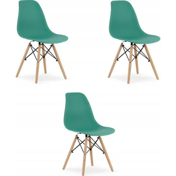 Židle OSAKA zelená / nohy přírodní x 3