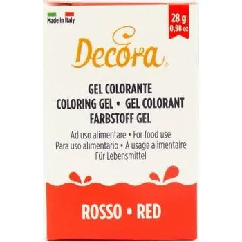 Gelová barva červená 28g - Decora | Skvělé pro Váš domácí dort