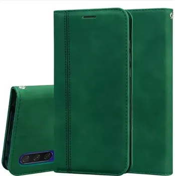 Pouzdro na mobilní telefon TT-TopTechnology Kožené pouzdro Xiaomi Mi 9 Lite zelené, green, ze syntetické kůže, model knížka